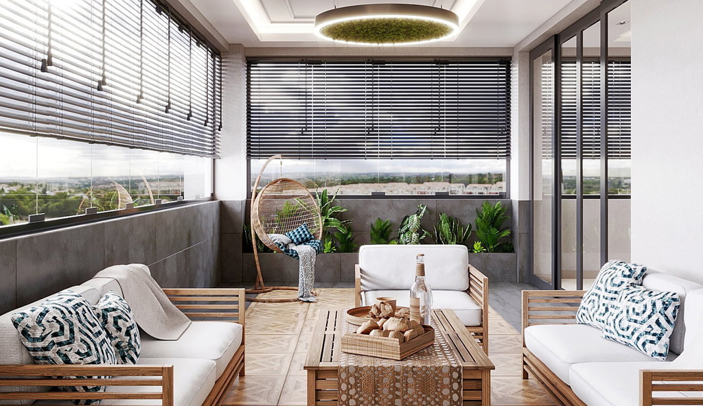 Kapalı balkon dekorasyon fikirleri ve önerileri.