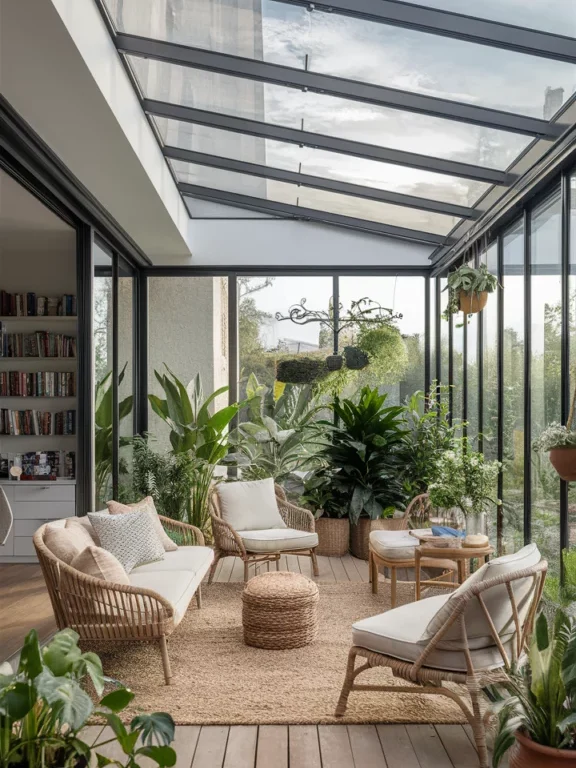 Kapalı balkon dekorasyon fikirleri ve önerileri.